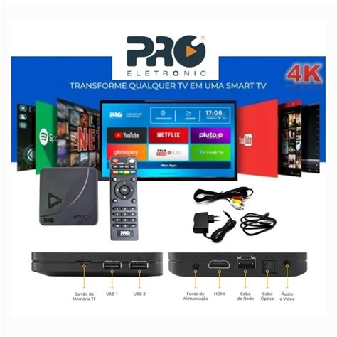 SMART TV BOX PROELETRONIC PROSB 3000 4K HD 16gb SMART TV BOX