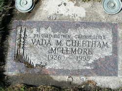 Vada Marie Cheetham McLemore 1926 1995 Mémorial Find a Grave