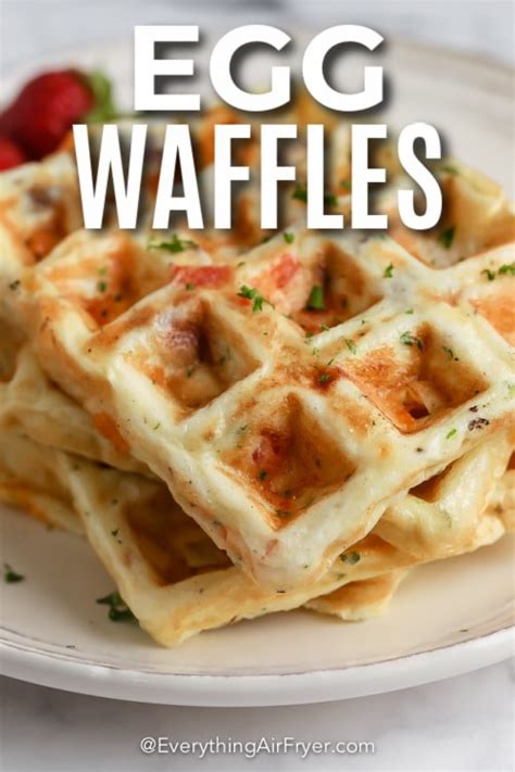 Cheesy Egg Waffles (Savory & Cheesy!) - Everything Air Fryer and More