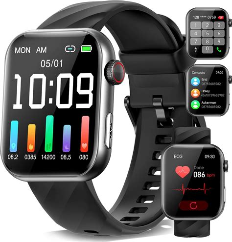 Marsyu Smartwatch Herren Ekg Hrv Telefonfunktion Gesundheitsuhr