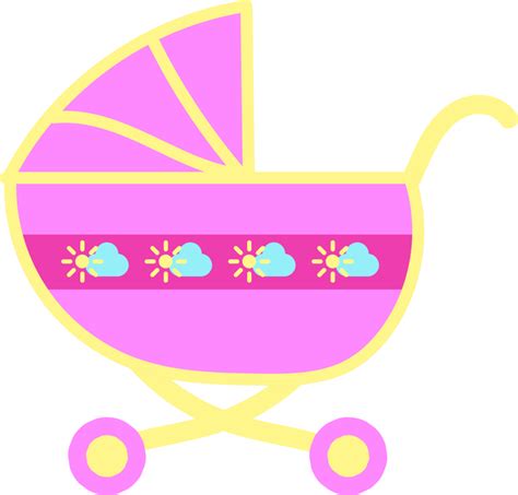 Hand Drawn Cartoon Baby Stroller Png