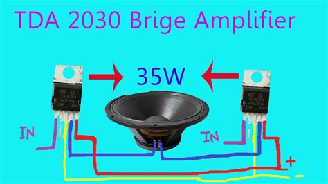 Tda Bridge Amplifier Very Power Full Sound Bass Circuit