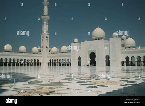 Sheikh Zayed Grand Mosque In Abu Dhabi United Arab Emirates Stock