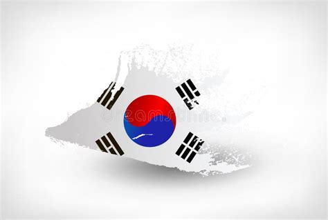 South Korea Flag Brush Stock Illustrations South Korea Flag Brush