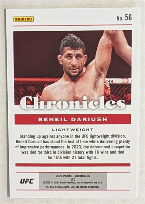 Panini Ufc Chronicles Beneil Dariush Bronze Retail Exclusive