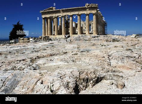 Greece Athens June View Of The Archaeological Site Of The