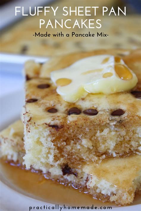 Super Easy Sheet Pan Pancakes From Mix Practically Homemade Recipe