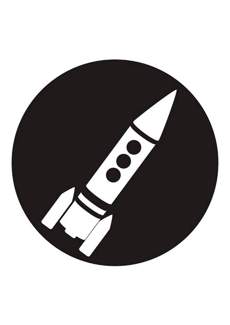 Трафарет Ракета из бумаги для вырезания