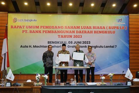 Hasil Rupslb Direktur Kepatuhan Bank Bengkulu Ditunjuk Jadi Plt