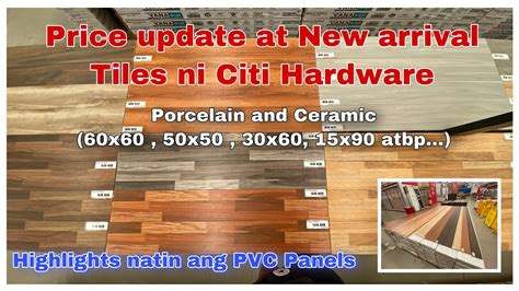 Price Update Sa Tiles Ni Citi Hardware At PVC Panels YouTube