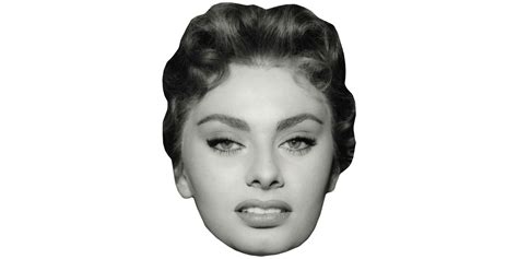 Sophia Loren Bw Celebrity Mask Celebrity Cutouts