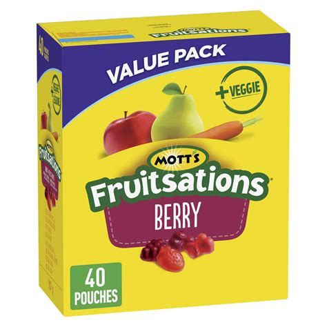 Motts Value Pack Msf2 Berry Fruit Flavoured Snacks 40 Pouches 907