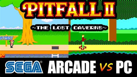 Pitfall II The Lost Caverns SEGA ARCADE Vs PC PCjr Cartridge