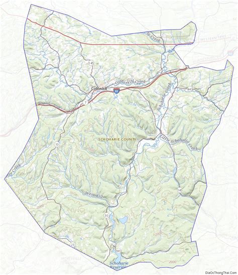 Map Of Schoharie County New York