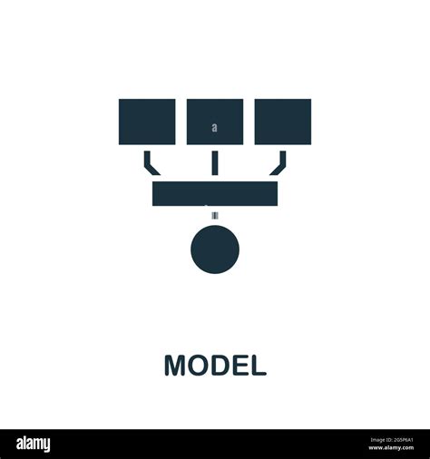 Model Icon Simple Creative Element Filled Monochrome Model Icon For