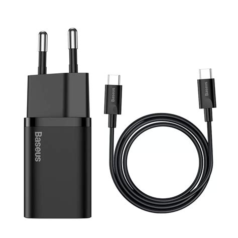 BASEUS ŁADOWARKA SIECIOWA USB C KABEL TYPE C 1m w Mikrusy pl