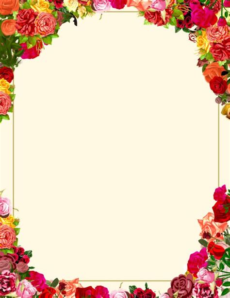 Simple Flower Frame - Clipart Best B0C