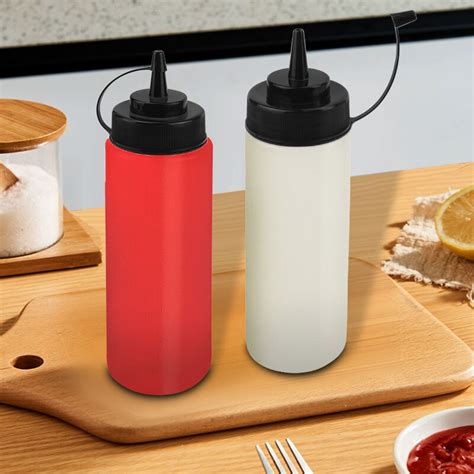 8 34oz LDPE Squeeze Plastic Sauce Bottle Packaging For Ketchup Hot Chili Sauce Sauce Bottle