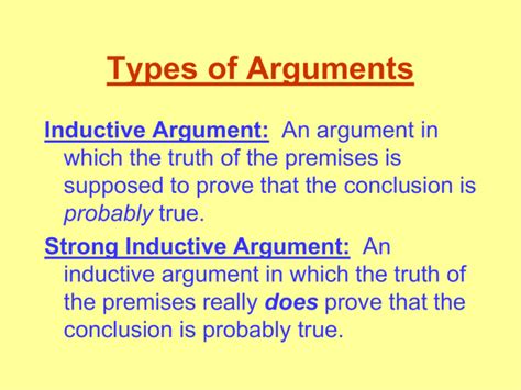 Types of Arguments