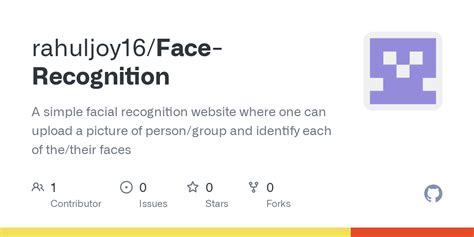 GitHub - rahuljoy16/Face-Recognition: A simple facial recognition website where one can upload a ...