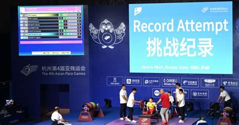 Cina Powerlifting Femminile A Giochi Para Asiatici Di Hangzhou 2