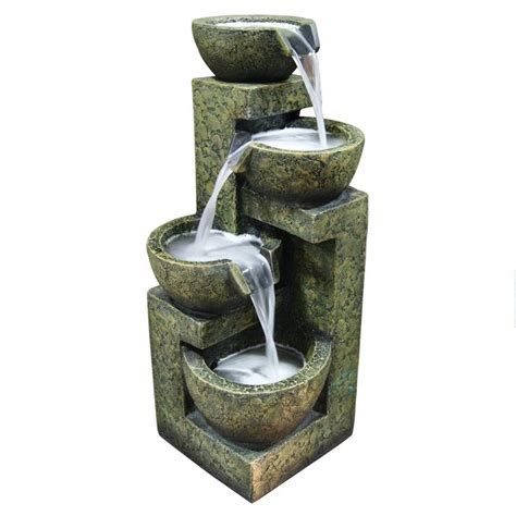 Three Tier Stone Bowl Water Fountain Garden Water Fountains Stone