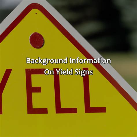 What Color Is The Yield Sign