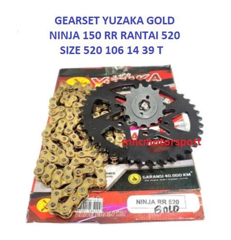 Jual GEARSET GIRSET GEAR GIR SET YUZAKA NINJA 150 RR RANTAI 520H Di