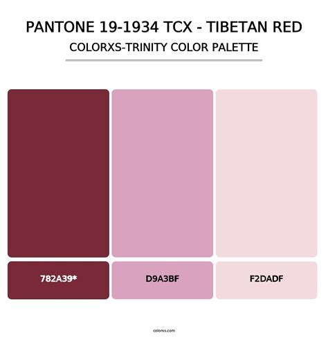 Pantone 19 1934 Tcx Tibetan Red Color Palettes