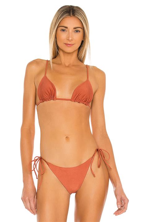 JADE SWIM Via Bikini Top In Copper Sheen REVOLVE