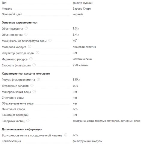 Фильтр-кувшин Барьер Смарт