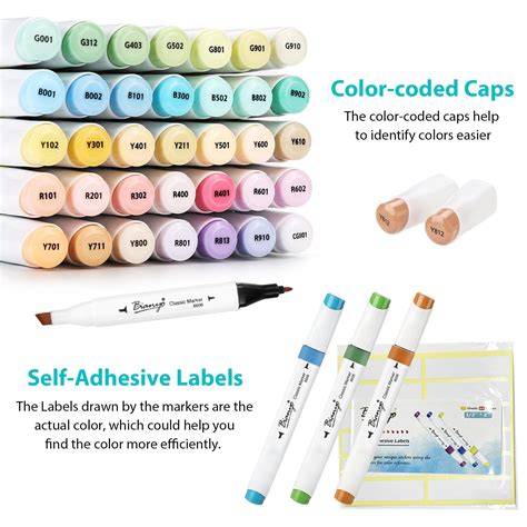 Snapklik Bianyo 36 Pastel Colors Alcohol Markers Set Alcohol