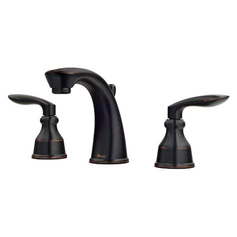 Pfister Rhen 2 Handle 8 Inch Widespread Brushed Gold Bathroom Sink Faucettap The Home Depot