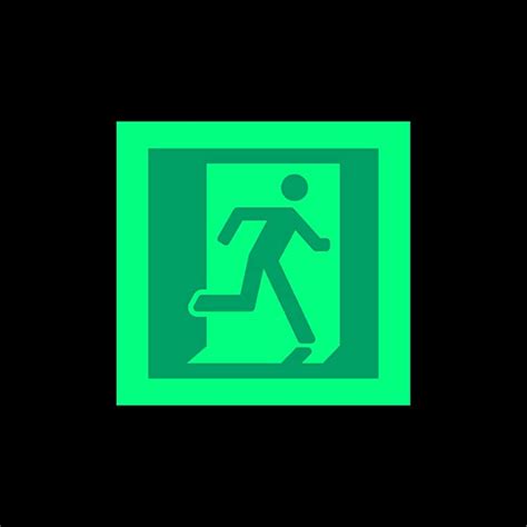 Fire Exit Running Man Right Symbol Safety Sign 200mm X 200mm 1 2mm