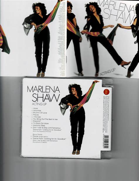 Marlena Shaw Acting Up Cd 2011 12 Tracks 5013929034624 Ebay