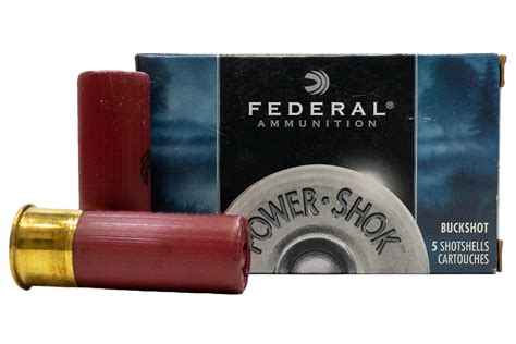 Federal 12 Gauge 2 3 4 00 Buck Shot Power Shok Police Trade Ammo 5 Box