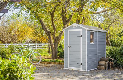 Sheds 6 X 4 Ft Grey Keter Manor Outdoor Plastic Garden Storage Shed