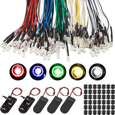 Riakrum 220 Pcs 12V LED Lights Kit 100 Pcs Emitting Diodes Pre Wired