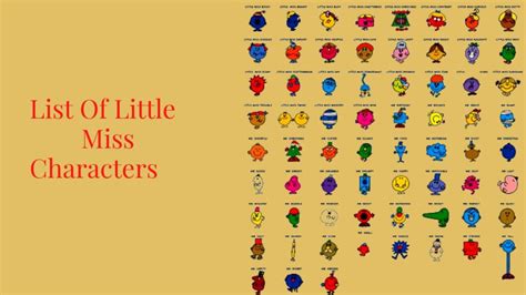 What Are The Little Miss Characters List Out The Little Miss Characters