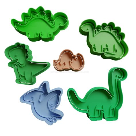 Dinosaurios Cute Cortantes Para Galletitas X6 Cortantes Para Galletitas