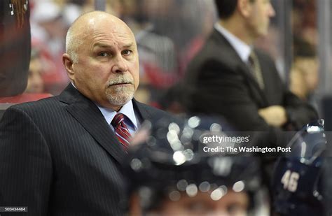 Washington Capitals Head Coach Barry Trotz During Action Against