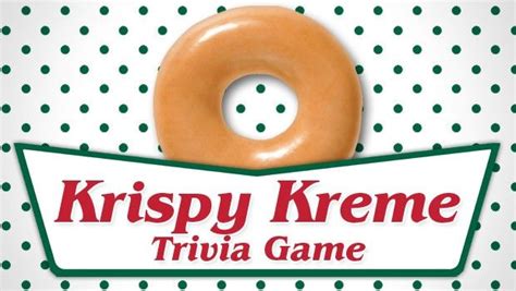 Krispy Kreme Trivia Game Logo With Donut