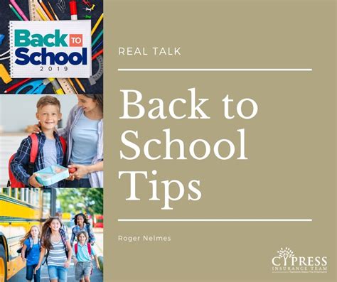 Back To School Tips - Cypress Insurance Team