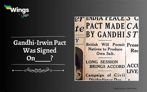 Gandhi-Irwin Pact Was Signed On____? - Leverage Edu