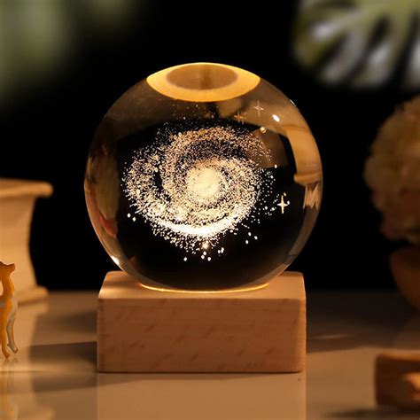 D Crystal Ball Night Light Usb D Solar System Planets Crystal Ball