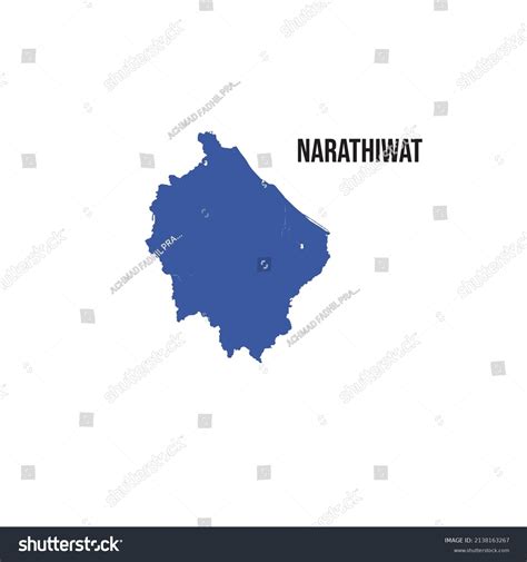 Narathiwat Map On White Background Stock Vector (Royalty Free ...