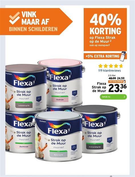 Flexa Strak Op De Muur Liter Aanbieding Bij Gamma