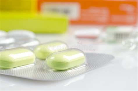 Green Antibiotic In Capsule Stock Photo Image Of Cure Medicine 58640784