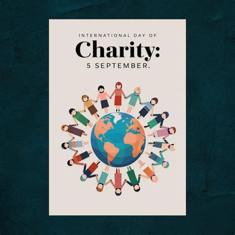 International Day Of Charity Design On White Background Premium Ai