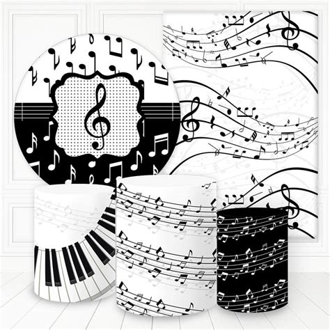 Kit 2 Painéis e Capas Tecido Sublimado 3D Musical FKPC 2676 Felicitá